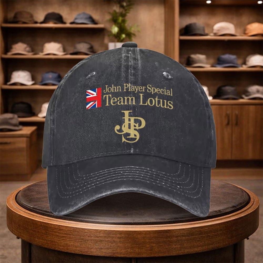 X JPS for Lotus F Team Printed Baseball Cap Casual Snapback Hat Fashionable Outdoor Adjustable Cap AllSeason Travel Hat
