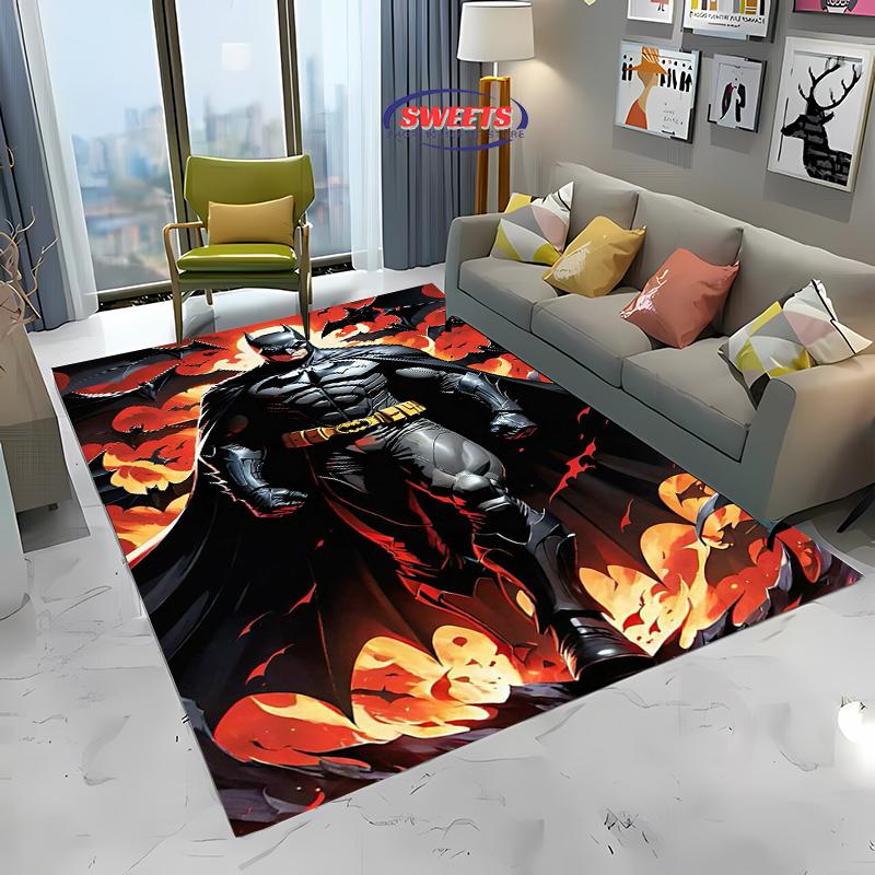 Koberec s motivem Batmana DC č. 5 Nové vydání!Protiskluzová Zvuková Izolace, Koberec do Obývacího Pokoje, Dětské Ložnice, Kancelářských Prostor, Odolná Rohož