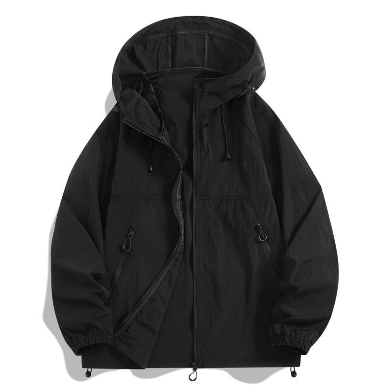 Sunscreen clothing Men's summer hooded sunscreen clothing Sports jacket Breathable outdoor jacket Summer fishing sunscreen clothing
