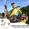 6pcs Stainless Steel Fishing Leader Rigs Fishing Wire Fishing Rigs with Snap  Perch