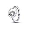 New 925 Silver Sparkling Bow Double Hearted Zircon Ring for Women DIY High Quality Wedding Jewelry Gifts