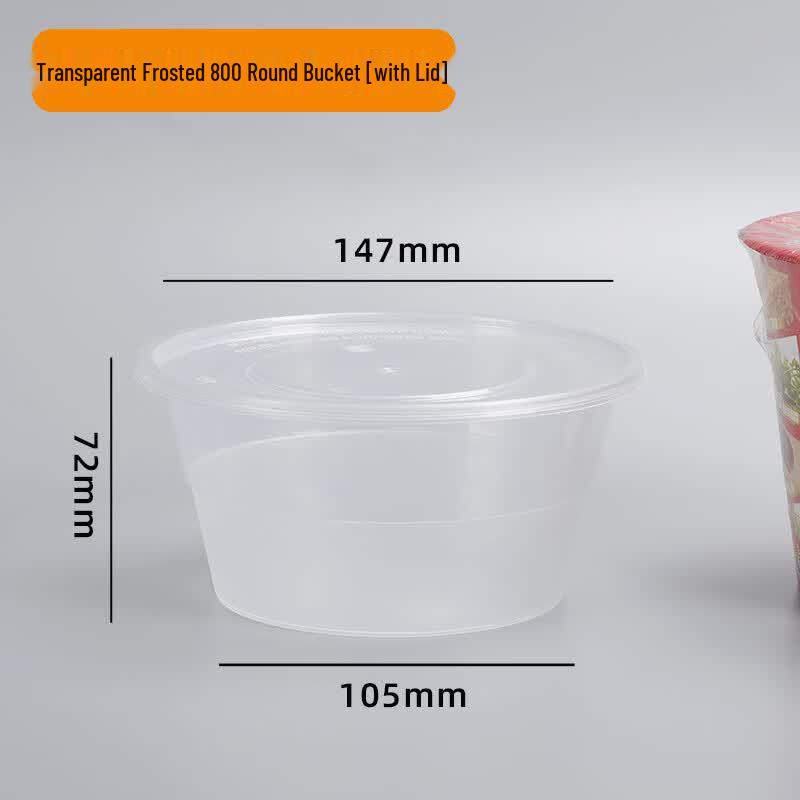 Disposable Round Plastic Meal Boxes