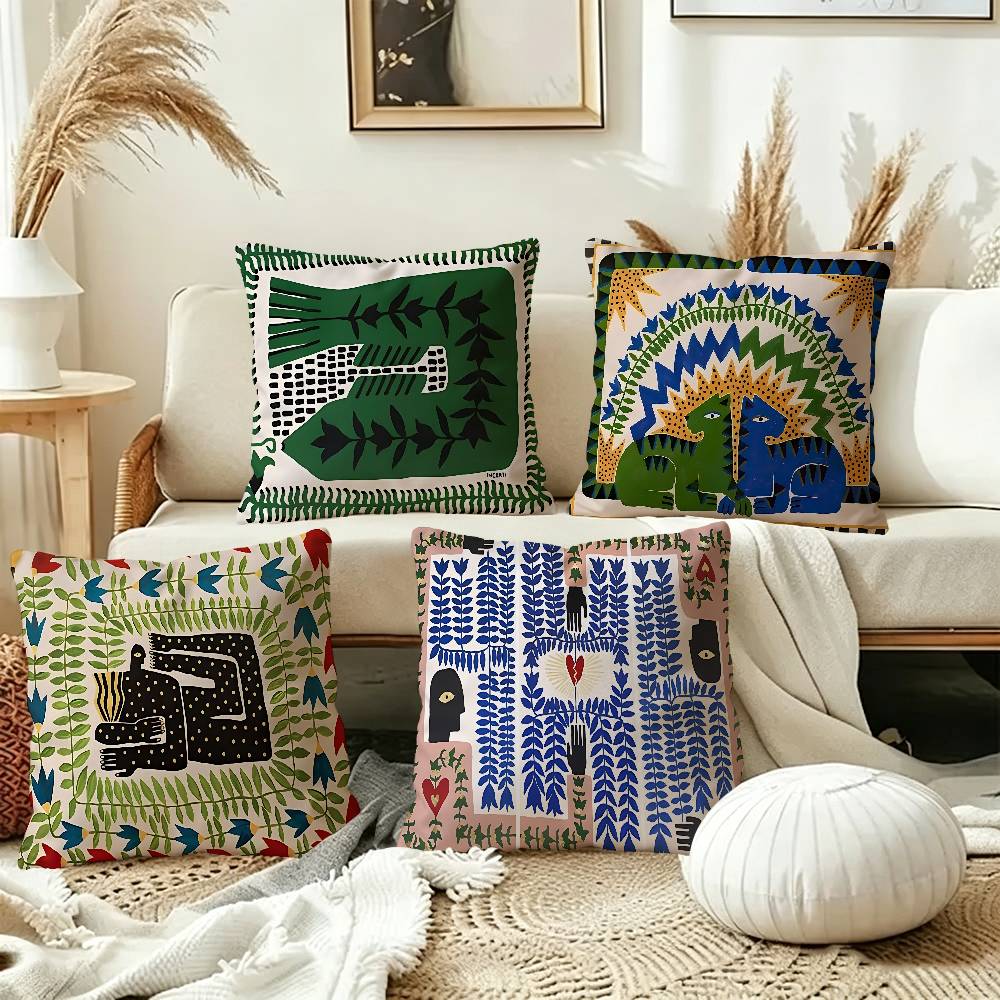 Ancient Egypt Tiger Leopard Maple Design Cushion Cover Happy Autumn Harvest decor Holiday Decorati Pillow Cover