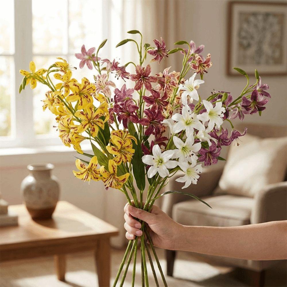 Realistic Artificial Flower Branch Green Plants Simulation Silk Flower Wedding Decor