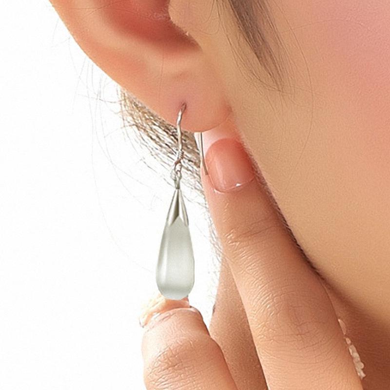 Moonstone Water Drop Earrings - Crystal Jewelry Accessories