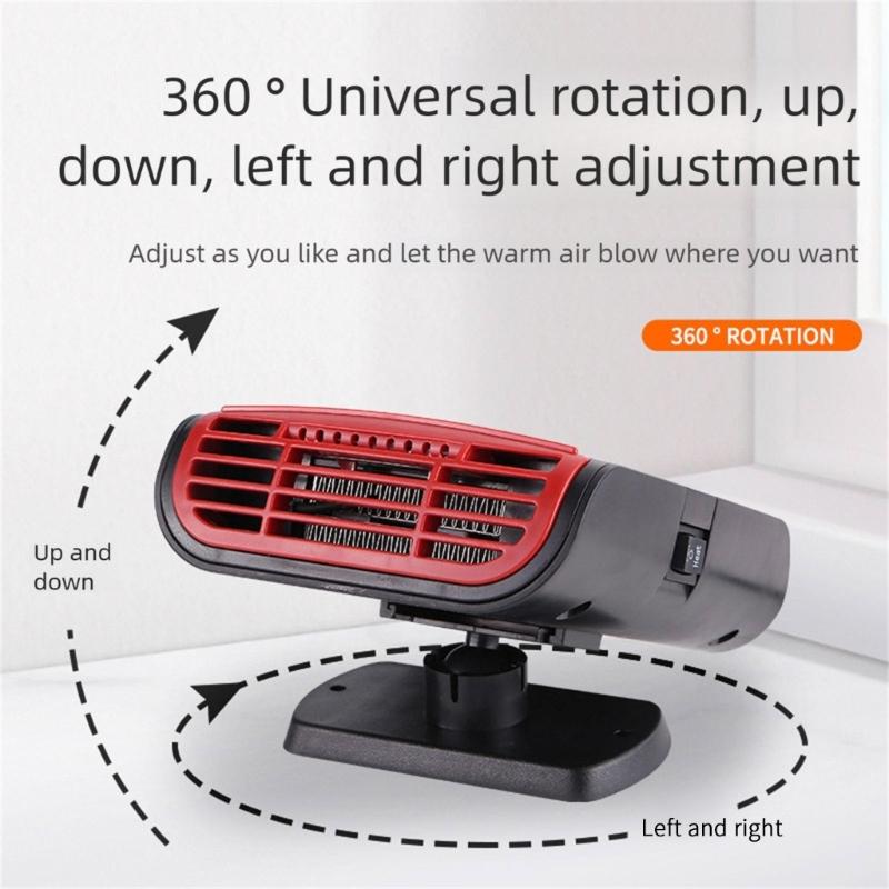 Vehicle Heating Cooling Fan Windshield Defogger Demister Defroster Car Heater Self Adhesive Electric Heater Cooling Fan
