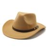 JYL TS DIY Western Cowboy Hat Unisex  Fashion Shape  Felt Hat