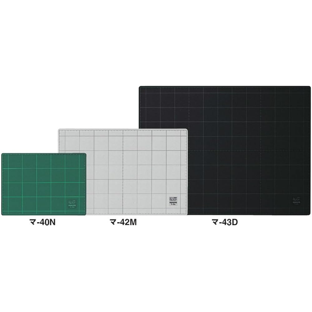 Kokuyo Cutting Mat, 3mm Thick, Green, Double Sided, Square Sided, 600×900mm, MA-44N