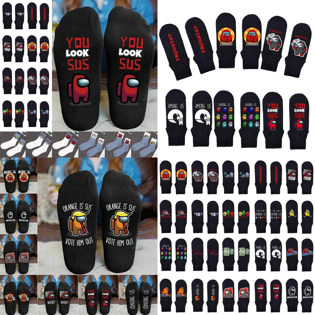 Among Pattern Us Socks Adult Stockings Unisex Game Cartoon Impostor Clothes Sock Ankle