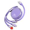 100W Type-C 3-in-1 Fast Charging Cable for Huawei, Android, and Apple Devices