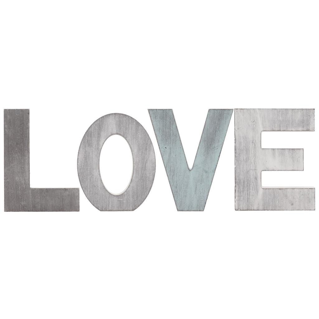 Wood Love Sign Distressed Retro Exquisite Freestanding Multicolor Design Letters LOVE Decoration