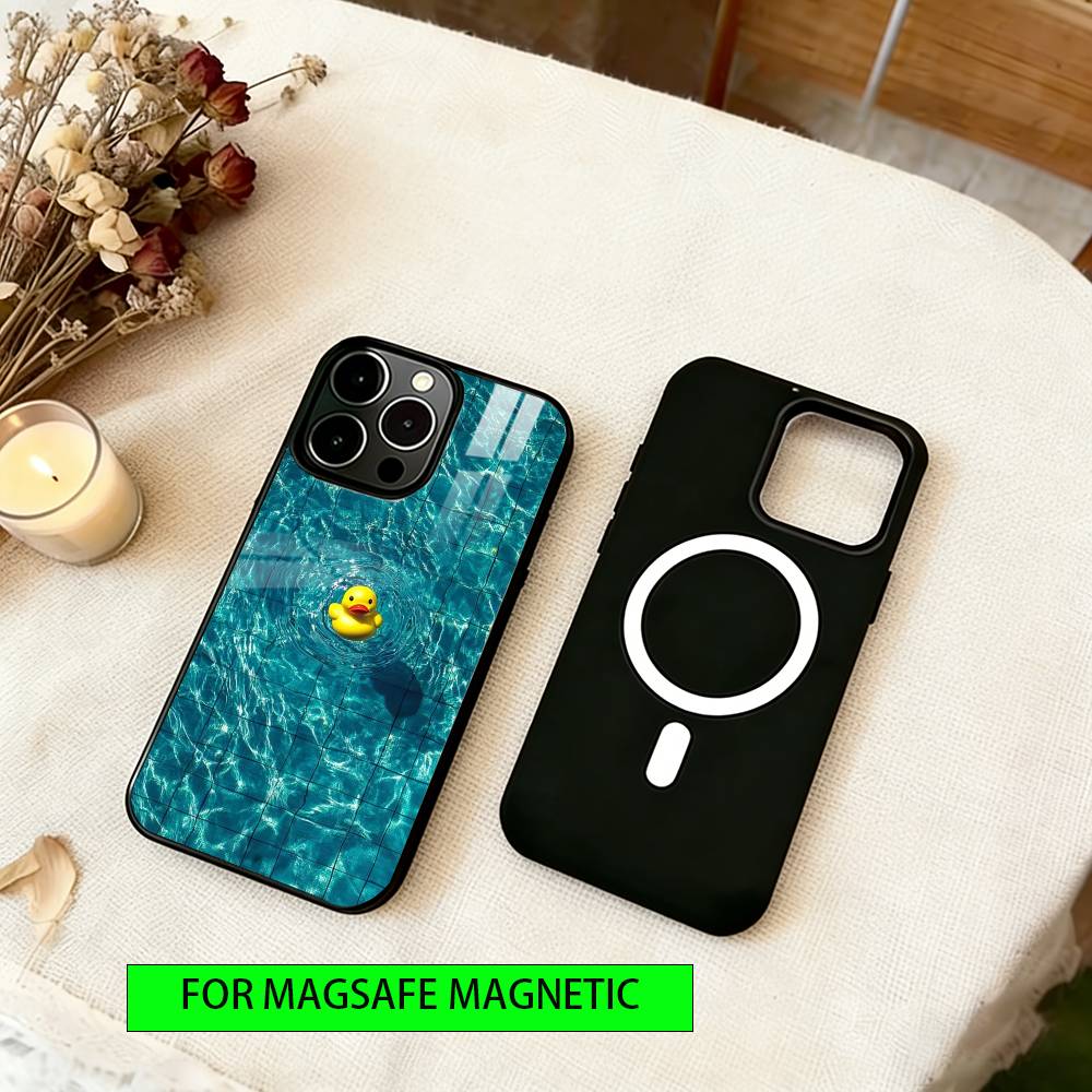 Duckling Phone Case For iPhone17,16,15,14,13,12,11 Plus,Pro Magnetic with Magsafe Wireless Charging