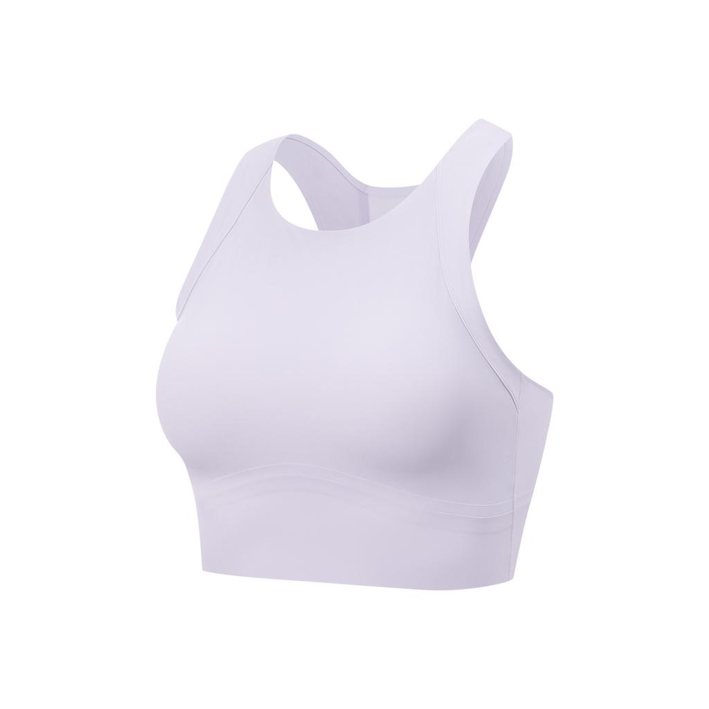 Li-Ning Simple Soft Casual Versatile Breathable Solid Color Sports Bra Women Underwear AUBV044-4