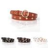 Versatile Pu Leather Belt For Women With Punching Detail And Buckle Metal
