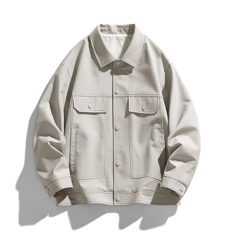 New Men's Casual Solid Color Lapel Jacket - Youthful, Trendy, and Versatile Design