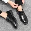 Fashion Round Toe Formal Leather Brogue Shoes for Men Business Dress Social Legitimate Designer Luxury Sale 2024 Trend Man Casual Shoe