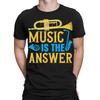 Musik Ist Die Antwort Musik Musiker T-Shirt Oberteil Ta 89 Vintage Streetwear Mann Weich Vielseitig Dehnbar Stilvoll