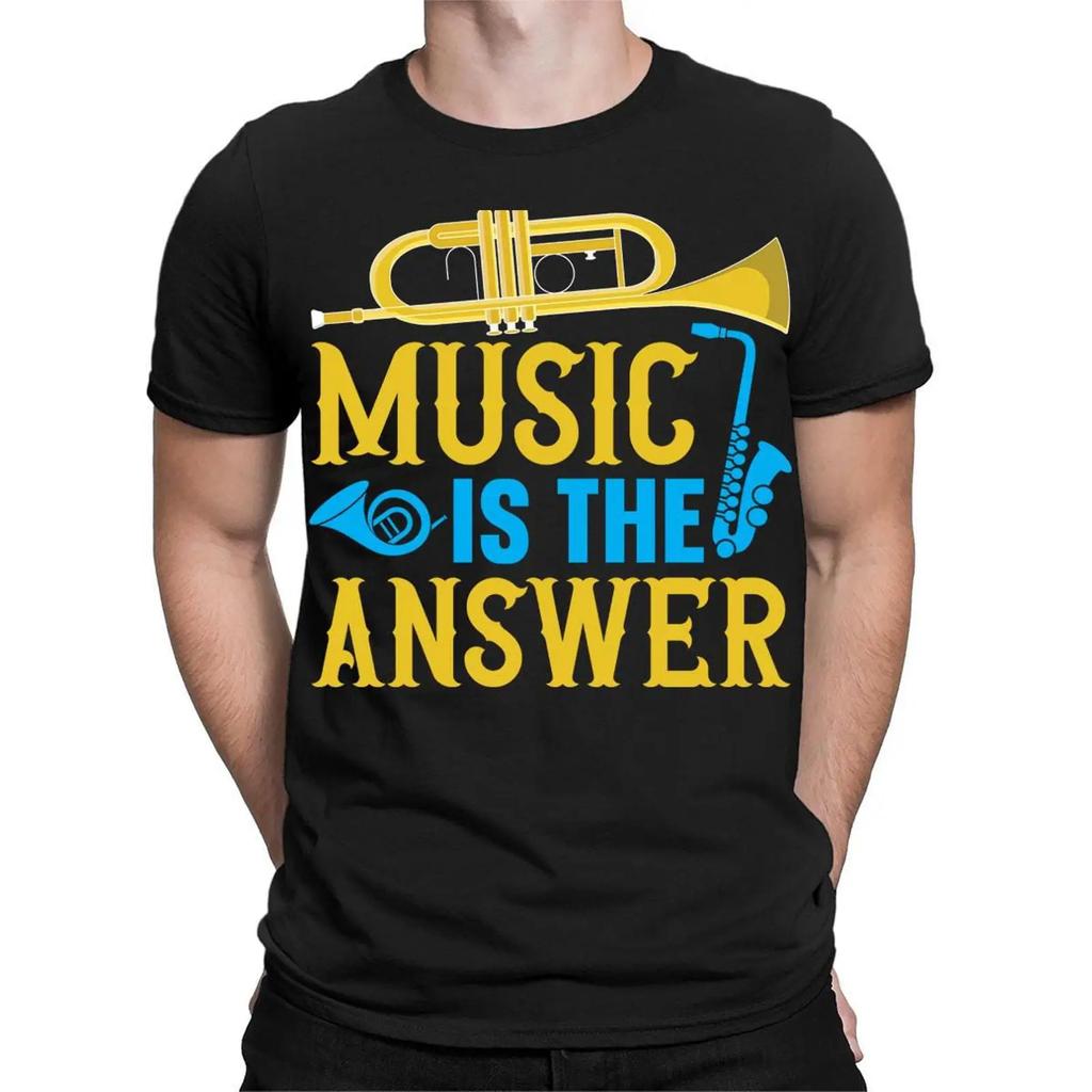 Music Is The Answer Musical Musicians T Shirt Top Ta 89 Vintage Streetwear Homme Soft Versatile Stretched Stylish