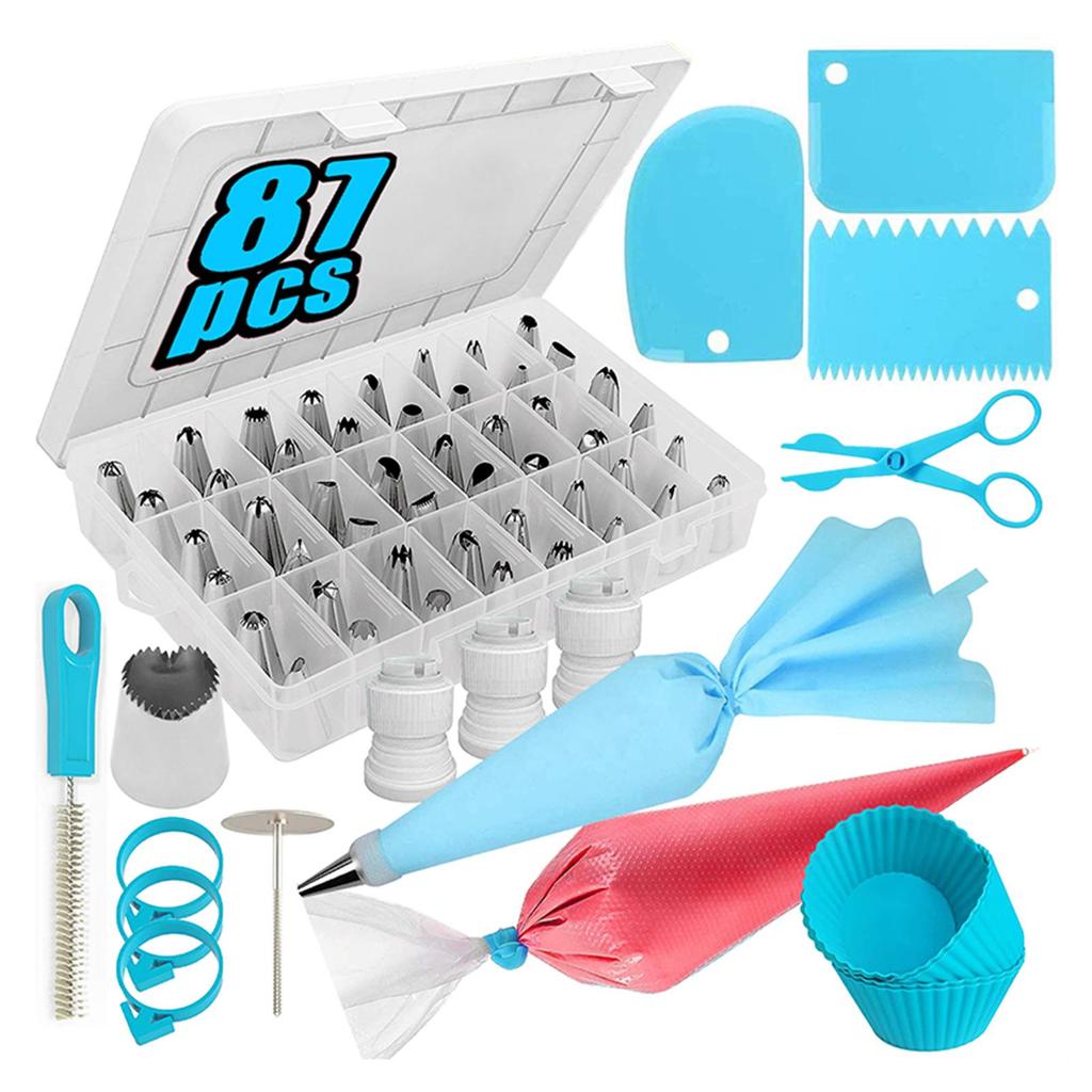 Buy 87PCS Piping Bags and Nozzles Set Cake Decorating Supplies at