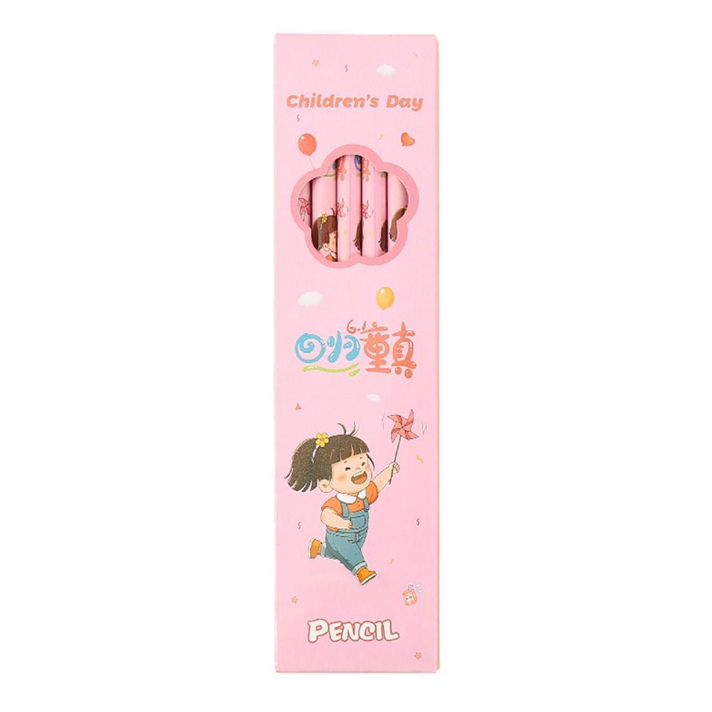 6Pcs Smooth Writing HB Pencil Kid Gift Sketch Pencil High-quality Painting Pencil School