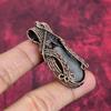 Silver Sheen Obsidian Pendant Copper Wire Wrapped Pendant Gemstone Copper Jewelry Handmade Boho Pendant Wire Weaving Pendant Engagement Gift