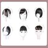 Black Brown Bangs Wig Hair Extension Synthetic Wig Women Clip Style Bangs