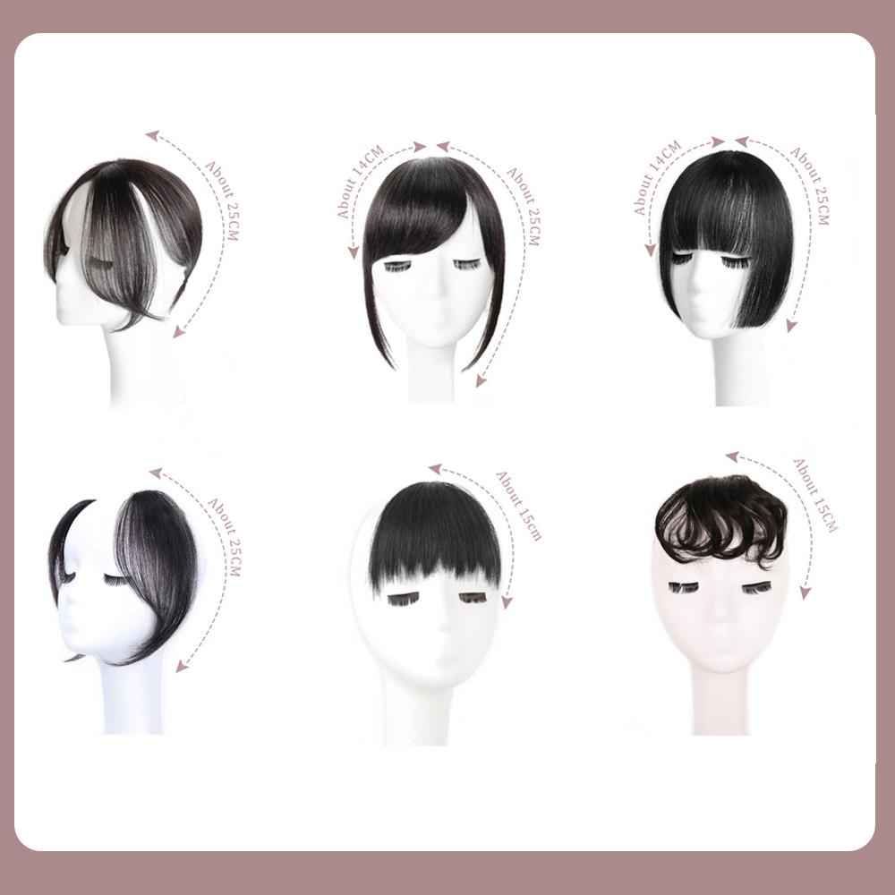 Black Brown Bangs Wig Hair Extension Synthetic Wig Women Clip Style Bangs