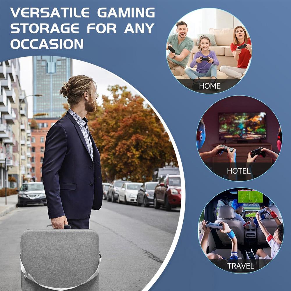 Suitable for PS5 Portable Bag, Playstation 5 Partition Storage Bag, EVA Shock Resistant and Drop Resistant Storage Box