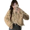 Autumn and winter new imitation rabbit fur small fragrant women's coat temperament Maillard warm plush top