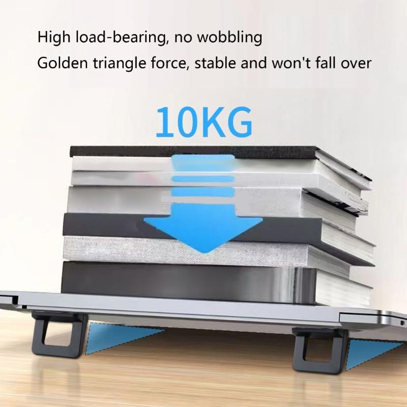 2Pcs Portable Foldable Laptop Support Stand Invisible Cooling Stand Adjustable Height Laptop Tablets Support