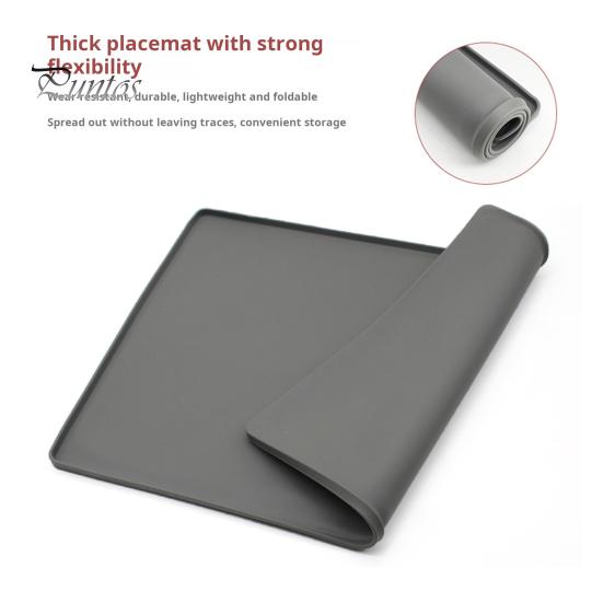 Tapete impermeável para comida de animais de estimação, grande tigela de silicone para animais de estimação com bordas elevadas, antiderrapante, jogo americano para alimentação de animais de estimação para cães, gatos e gatinhos