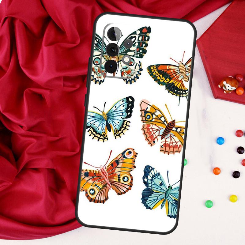 Butterfly Flower For Samsung Galaxy A26 A05 A06 A16 A54 A34 A14 A22 A32 A52 A55 A35 A15 A53 A13 A56 A36 Case