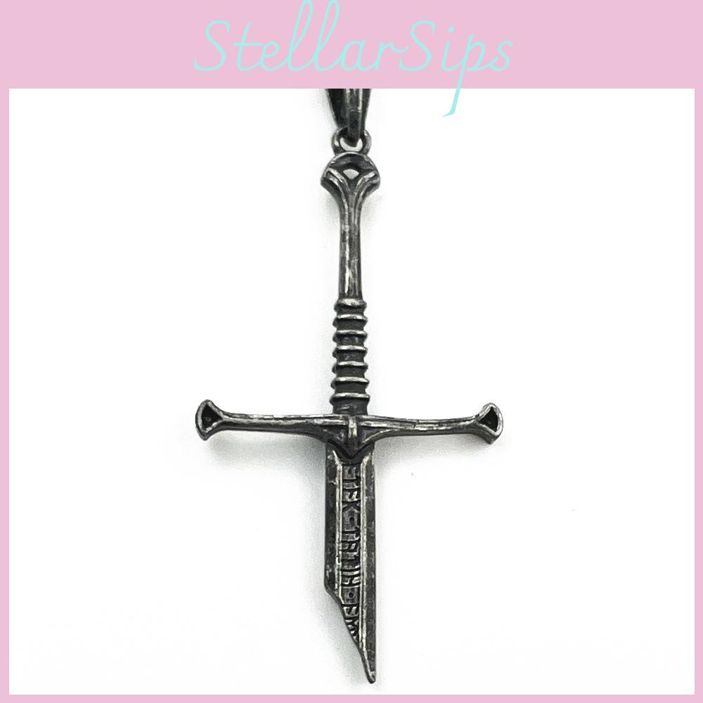 Unique Geometric Metal Necklace Inspired By With Elegant Short Sword Design