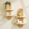 Floating Rack Wooden Wall Mount Shelf for Displaying Books and Decorative Item Bedroom and Nursery Storage Stand