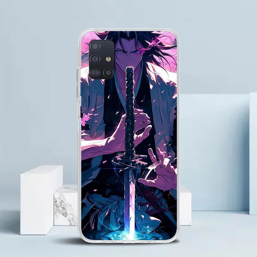 Bleach Kuchiki Byakuya Soft Cover for Samsung Galaxy A12 A22 A32 A52 A72 A02S Phone Case Note 20 Ultra 10 S10 Plus A51 A71 A50S