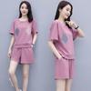 Sports Suit for Women, Summer Shorts, Casual Large Size, Loose, Slim, Fashionable and Stylish Two-piece Set