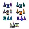 3Pcs 3D Printed Spiral Cone Figurine Impossible Passthrough Sculpture Vortex Thread Illusion Stress Relief Mini Spiral Pyramid Cylinder Fidget Toy