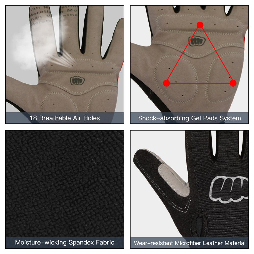 Women Men Winter Cycling Gloves Full Finger Thermal Fleece Touchscreen Bicycle Gloves Anti Slip Gel Pad Motorcycle MTB Road Bike Gloves