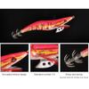 10pcs Luminous Wooden Shrimp Jig Fishing Lures Artificial Bait 15g/19g Jigging Lure with Bag, 3.0 / 3.5 Hooks