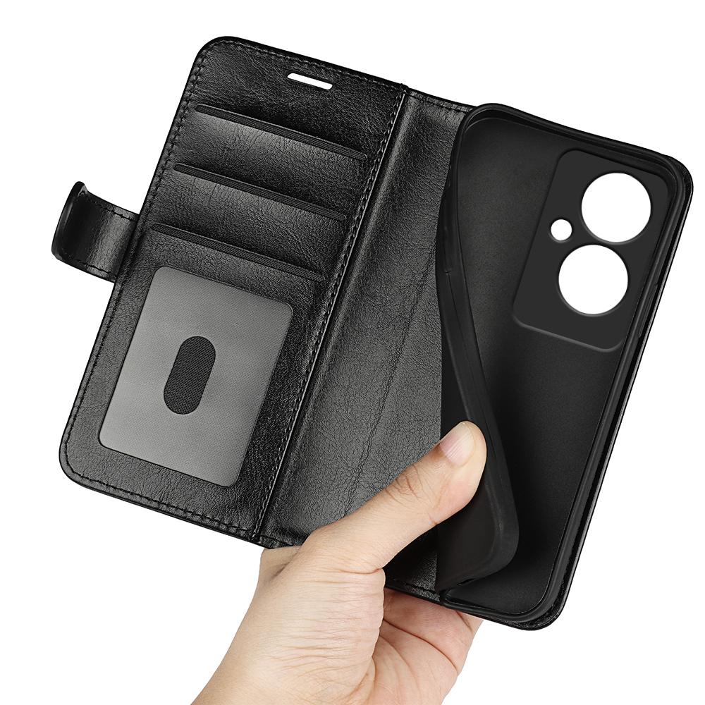 For Oppo Reno11 F 5G Case Flip Stand Leather Phone Cover Crazy Horse Texture