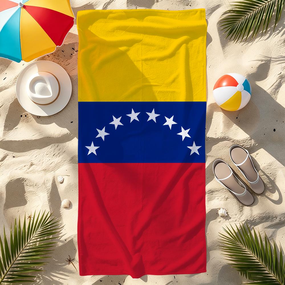 fashion pop art V-venezuela-a Towel Large Quick-Drying Microfiber soft Beach Towel for Travel Fitness Sauna Bathing Camping