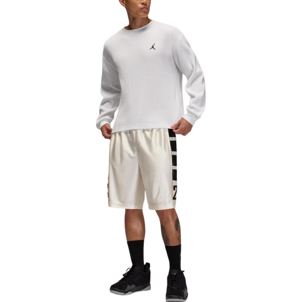 Jordan Flight T Shirts Men's 100 White/Black Crew Neck Moderate IM6256-100
