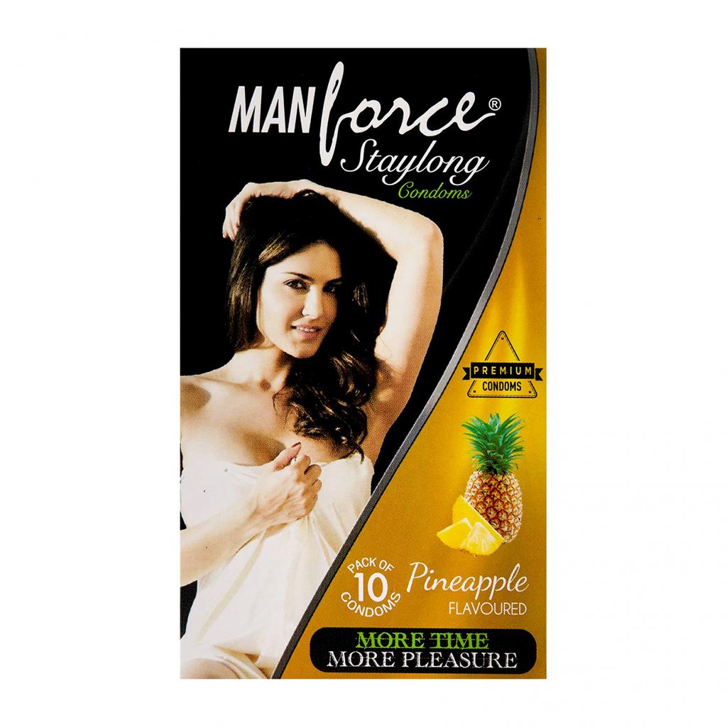Pineapple Flavored Condoms (10 Pieces), Staylong PineApple Condoms, Manforce