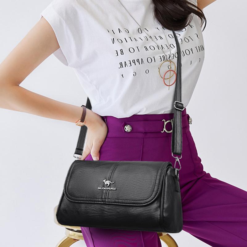 Geantă crossbody pentru femei din piele PU moale de înaltă calitate, geantă de umăr la modă pentru femei potrivită pentru uz zilnic, cumpărături, navetă