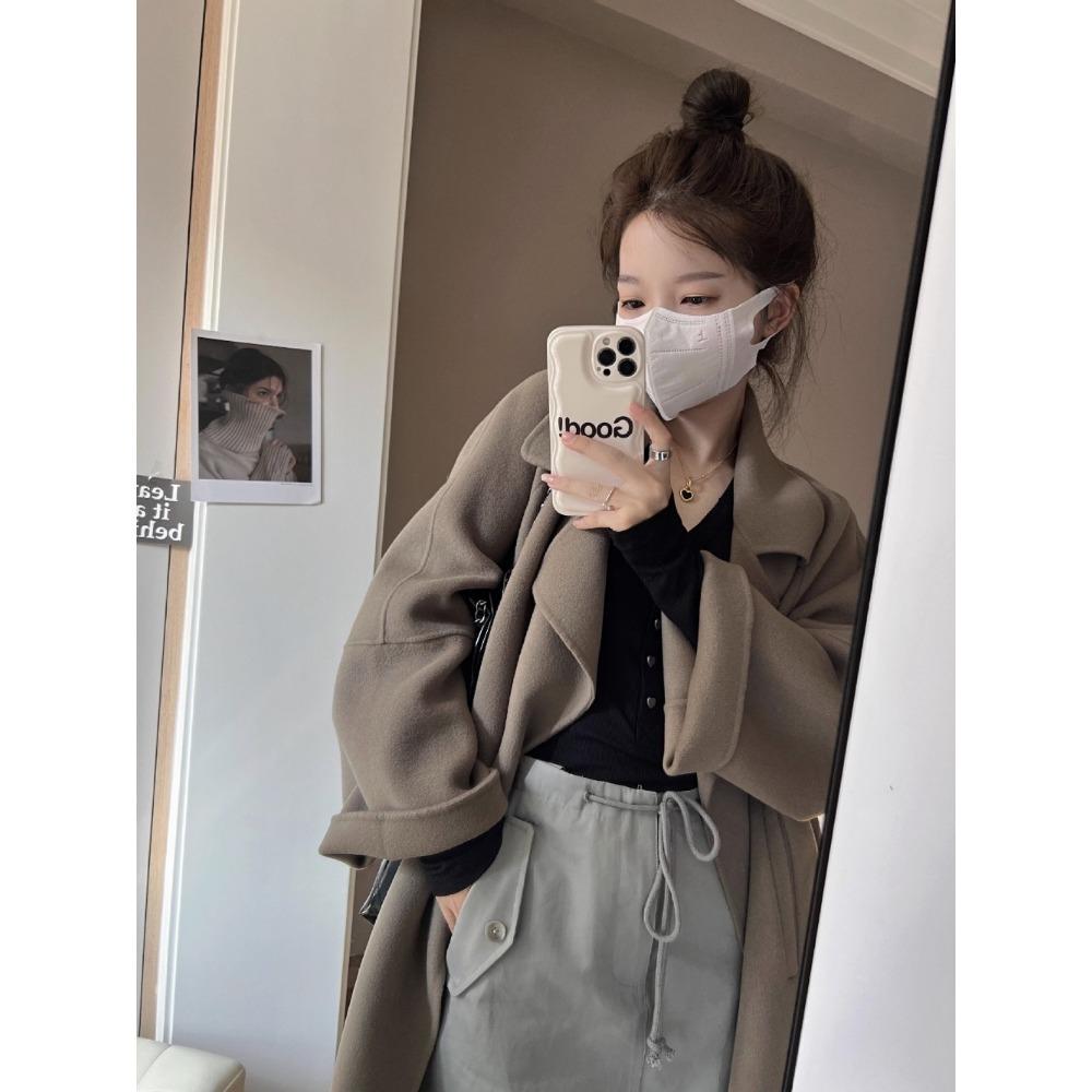 

Женская осенне-зимняя шерстяная куртка из шерсти L