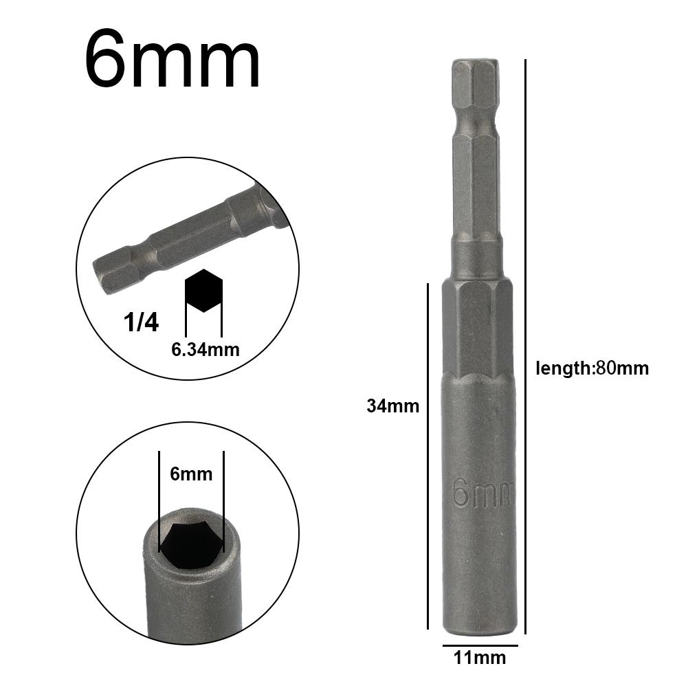 Délka 80 mm Šestihranné nástrčky Matice Vrtáky Matice Šroub