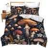 Bohemian Mushroom Print Duvet Set Bedding Set Stylish Flower Bed Set