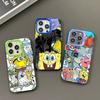 Cartoon Niedlich S-SpongeBob Anime Handyhülle Für IPhone 17 16 15 14 11 12 13 Pro Max Pro Plus Farbige Silberne Hülle