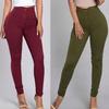 Women Pants Thin High Waist Solid Color Slim Fit Lady Pencil Trousers for Street Wear