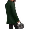 Women's  Work Casual Long Sleeve V-Neck Single Button Solid Color Coat